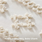 Tufted comforter detail, Oatmilk
