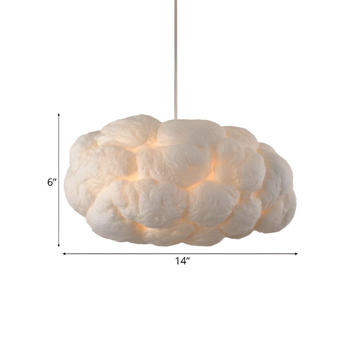 Luminous Cotton Cloud Pendant Light