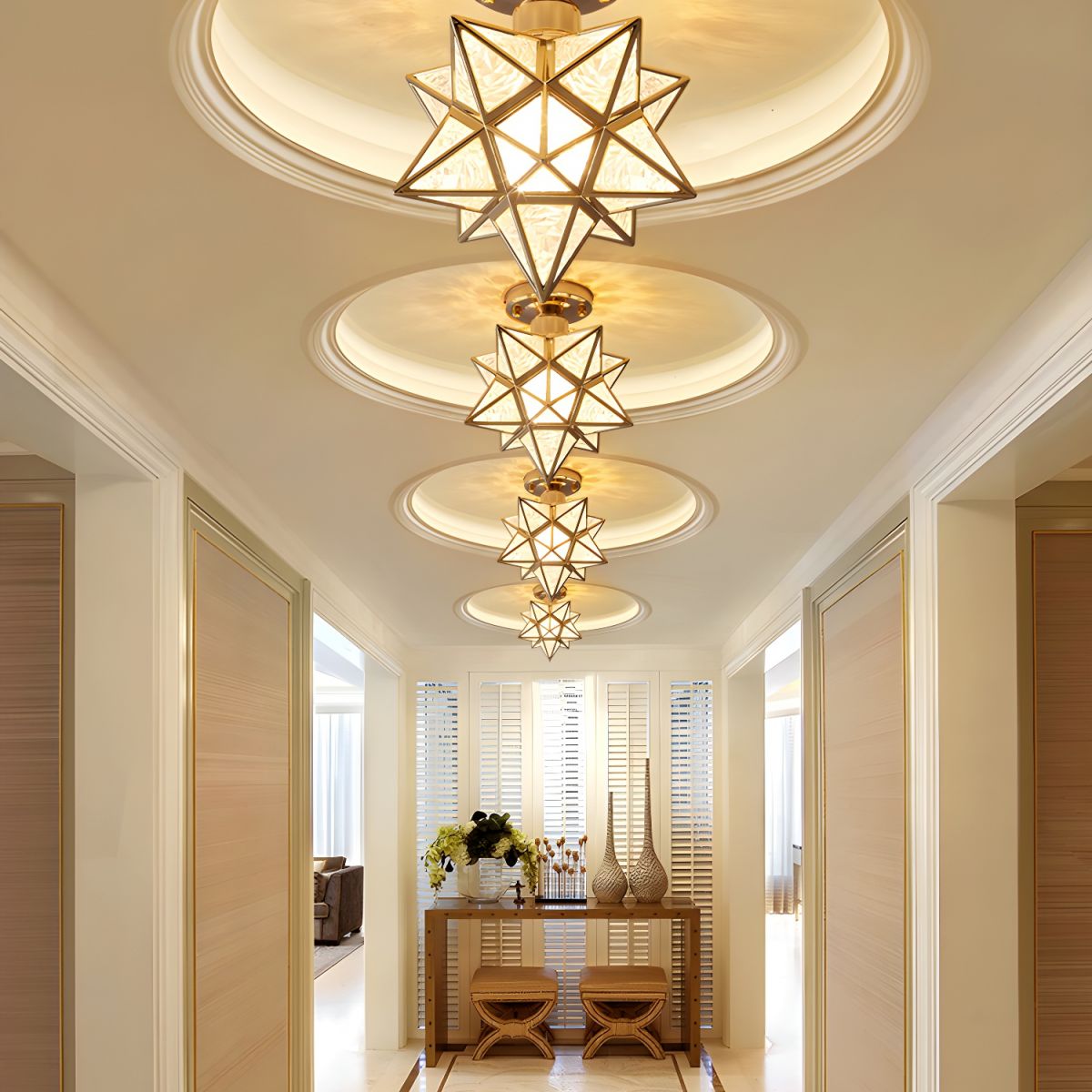 Colonial Star Semi-Flush Mount