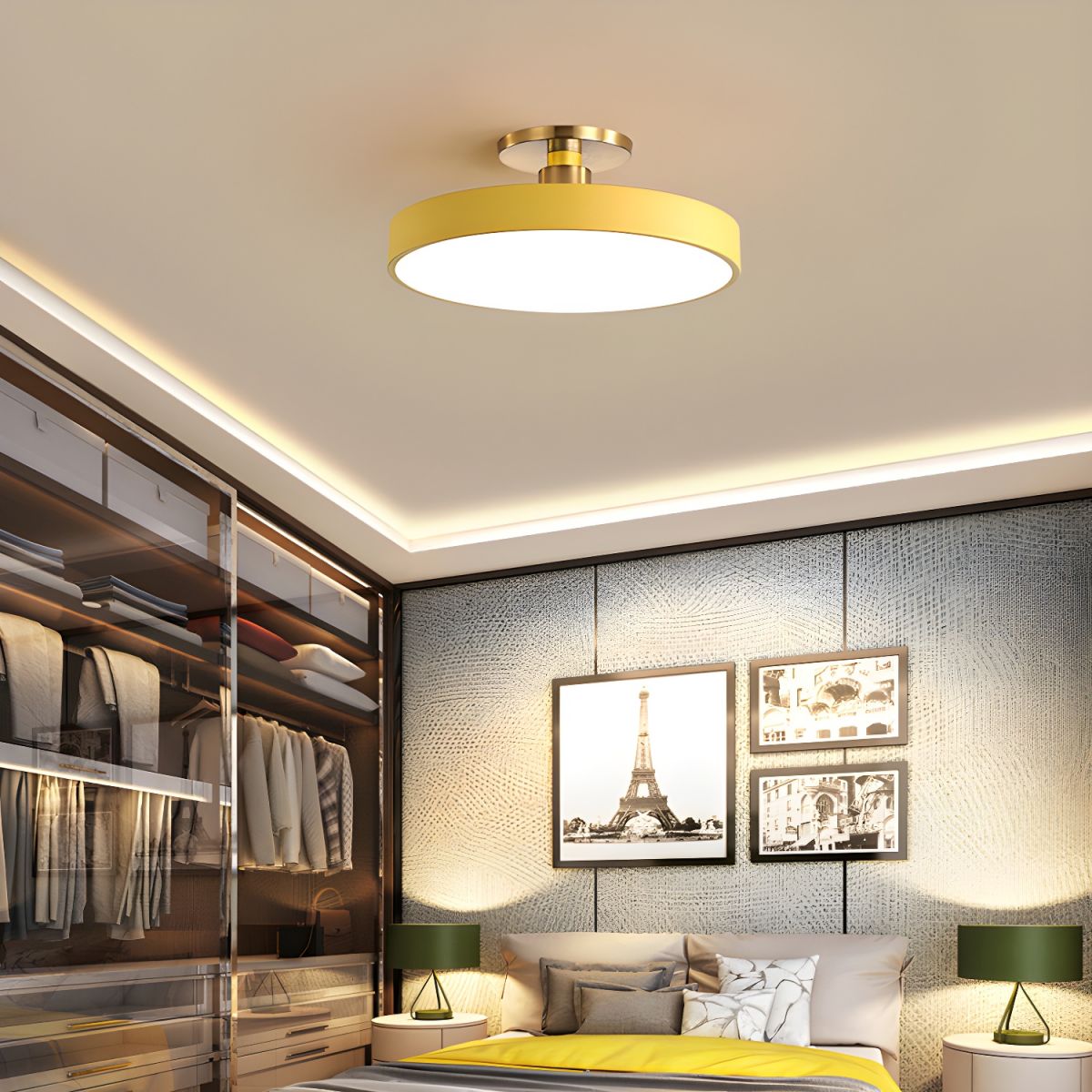 Modern Macaron Semi Flush Mount