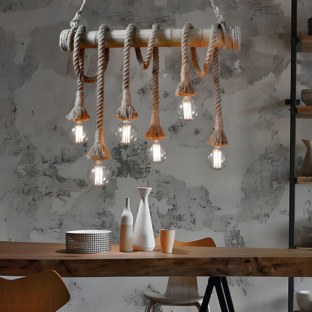 Artisan Rope Suspension Ceiling Light