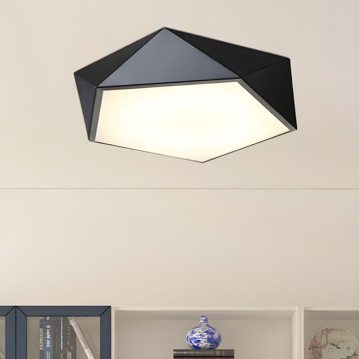 Geometric Metal Flush Mount Ceiling Fixture
