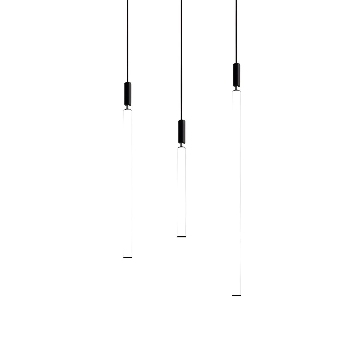 Sleek Black White Acrylic Tube Pendant