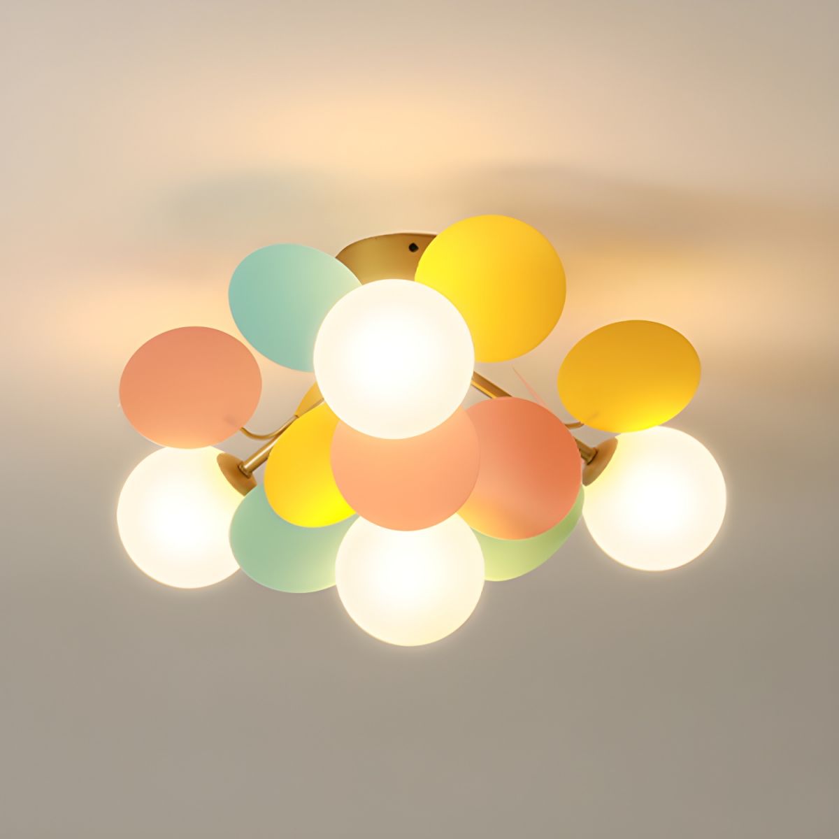 Modern Sputnik Semi Flush Mount Ceiling Light