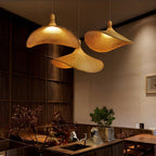 Asia Style Beige Bamboo Pendant Light