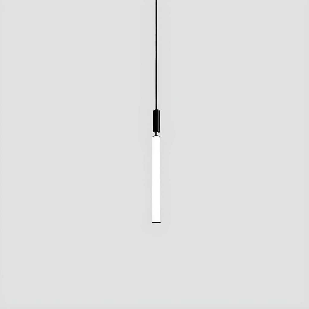Sleek Black White Acrylic Tube Pendant