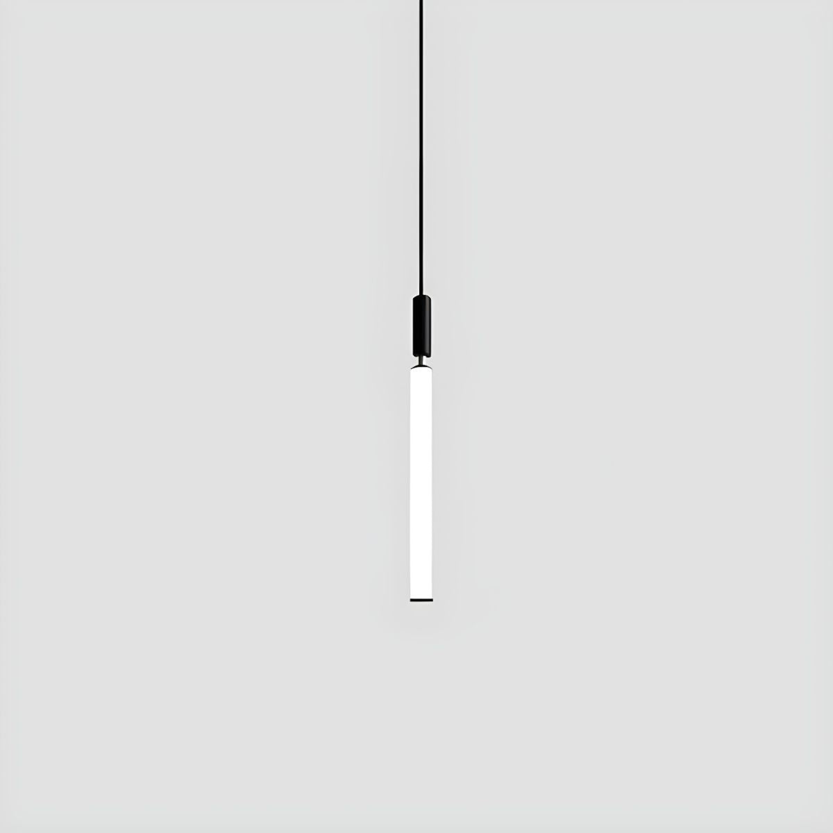 Sleek Black White Acrylic Tube Pendant