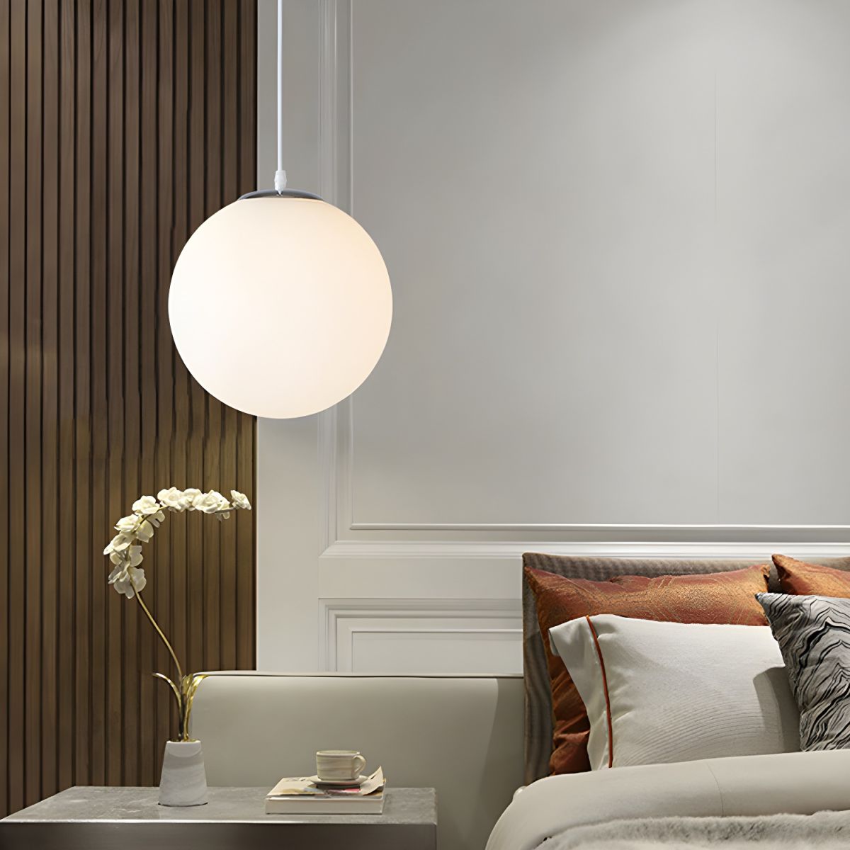 Frosted Globe Pendant Light