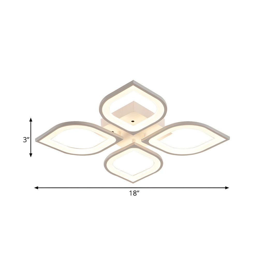 Ethereal Leaf Halo Flush Ceiling Light