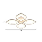 Ethereal Leaf Halo Flush Ceiling Light