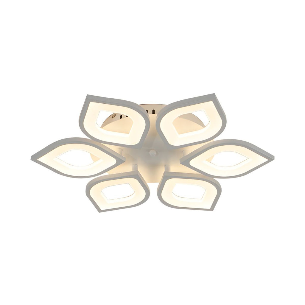 Ethereal Leaf Halo Flush Ceiling Light