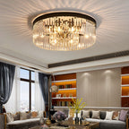 Vintage Circular Crystal Flush Mount