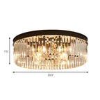 Vintage Circular Crystal Flush Mount