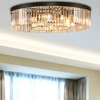 Vintage Circular Crystal Flush Mount