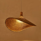 Asia Style Beige Bamboo Pendant Light