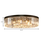 Vintage Circular Crystal Flush Mount