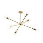 Sculpted Gold Metal Chandelier