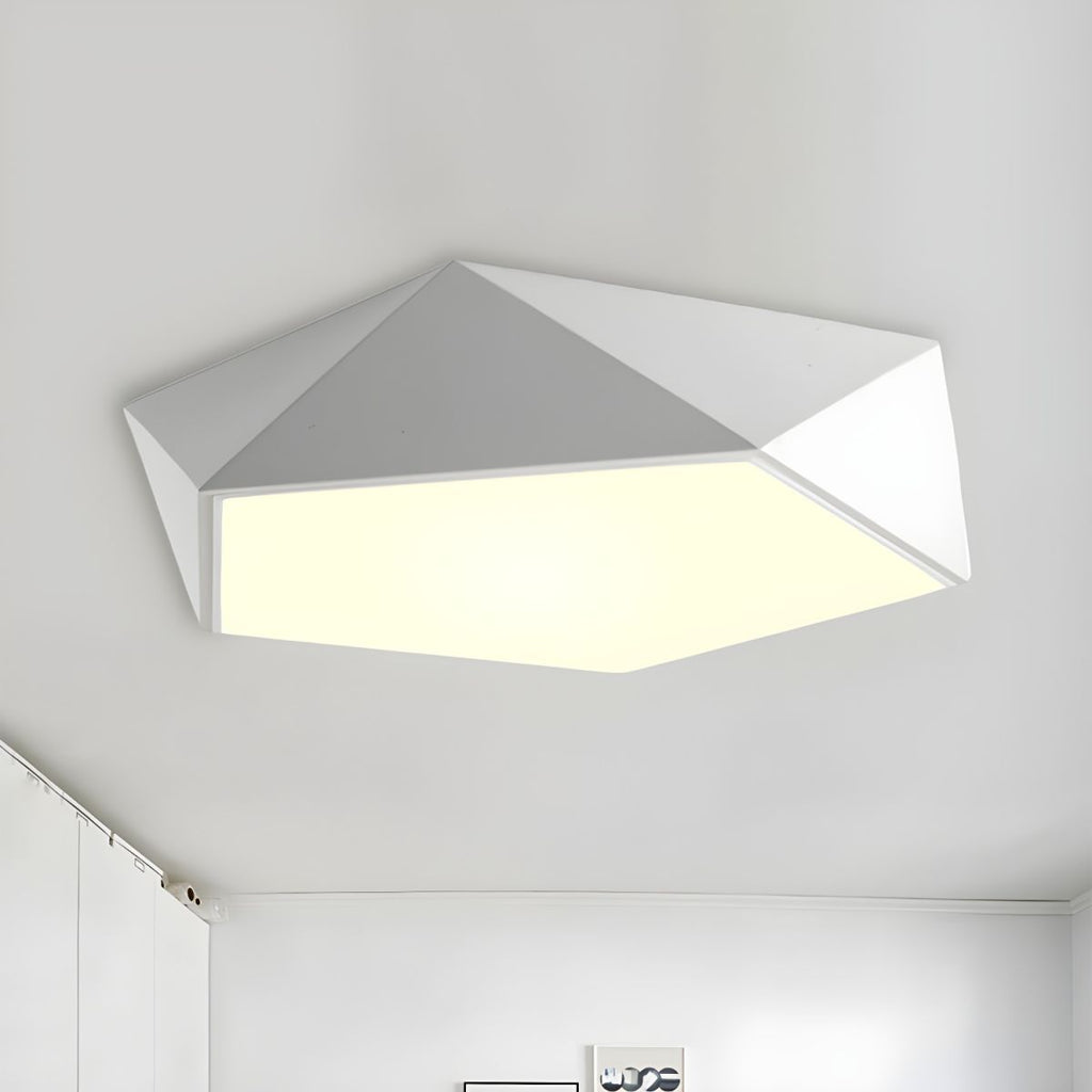 Geometric Metal Flush Mount Ceiling Fixture