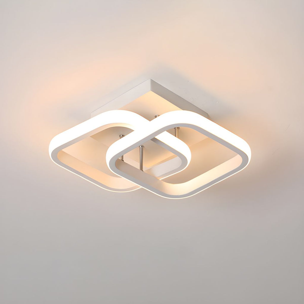 Modern Metal Semi Flush Mount Ceiling Lamp