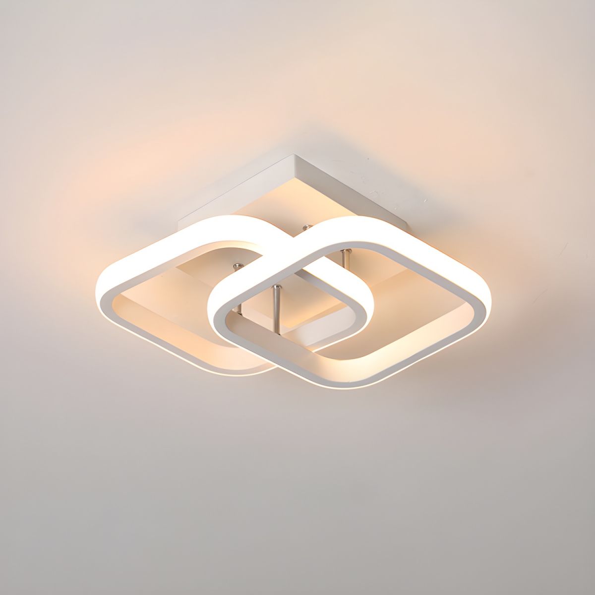 Modern Metal Semi Flush Mount Ceiling Lamp