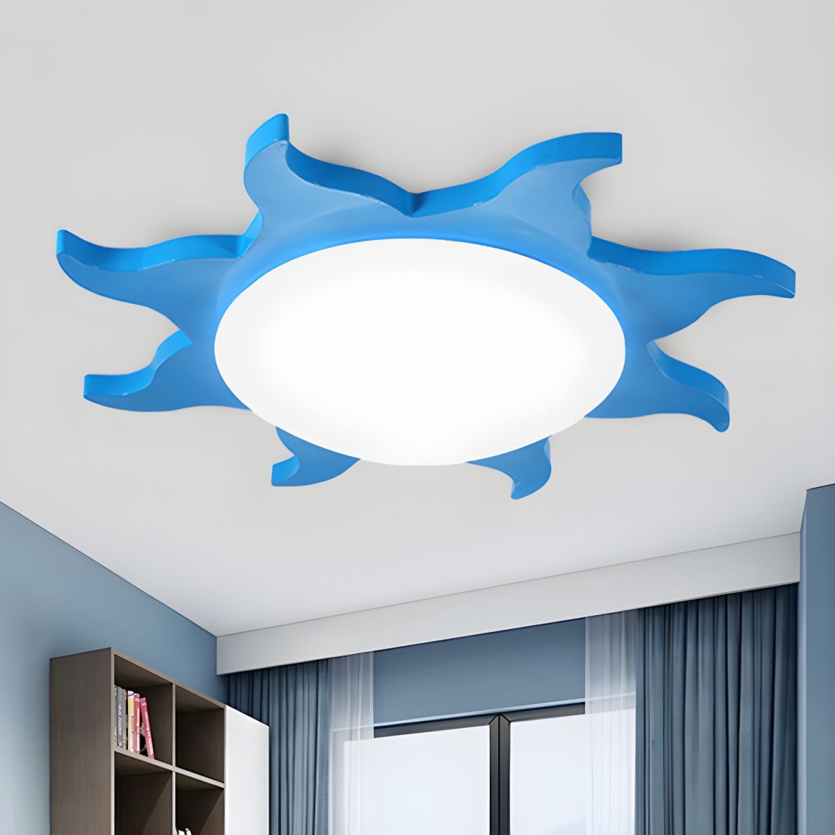 Playful Sun Halo Flush Ceiling Light
