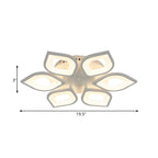 Ethereal Leaf Halo Flush Ceiling Light