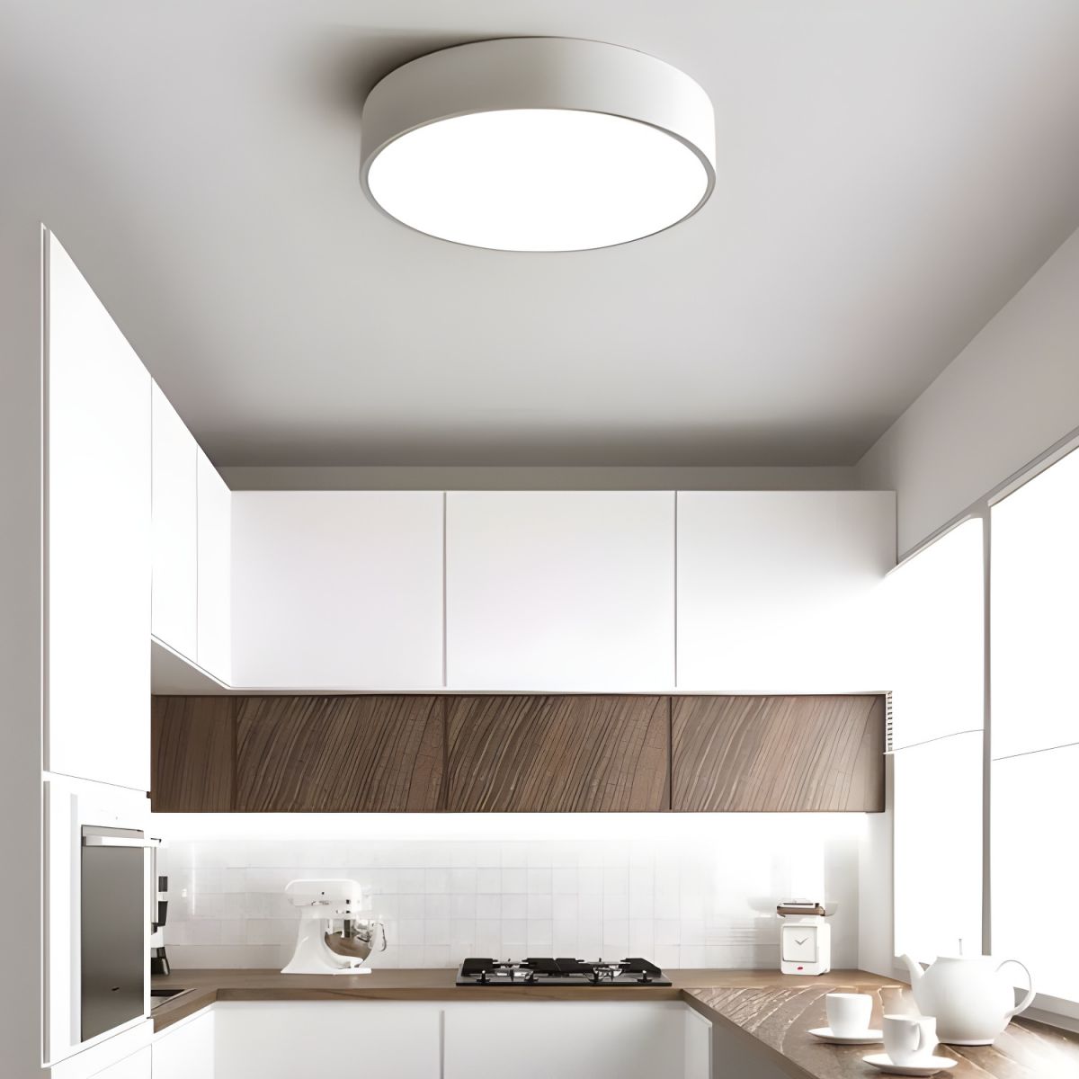 Ultra Slim Nordic Semi Flush Mount Light