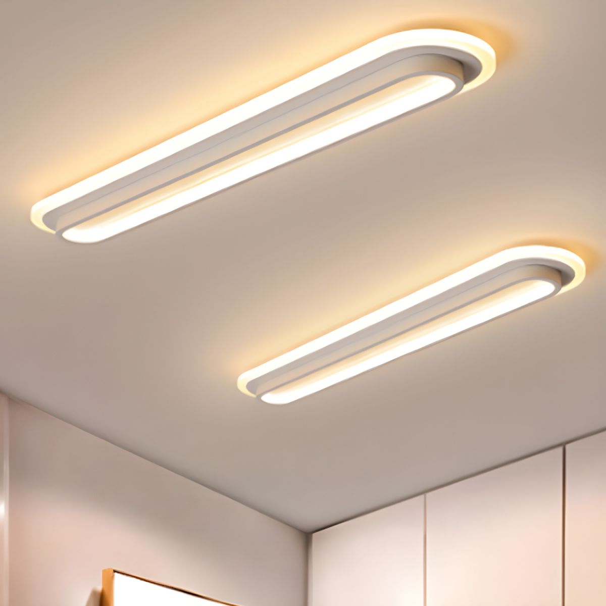 Oval Flush Light with Acrylic Glow