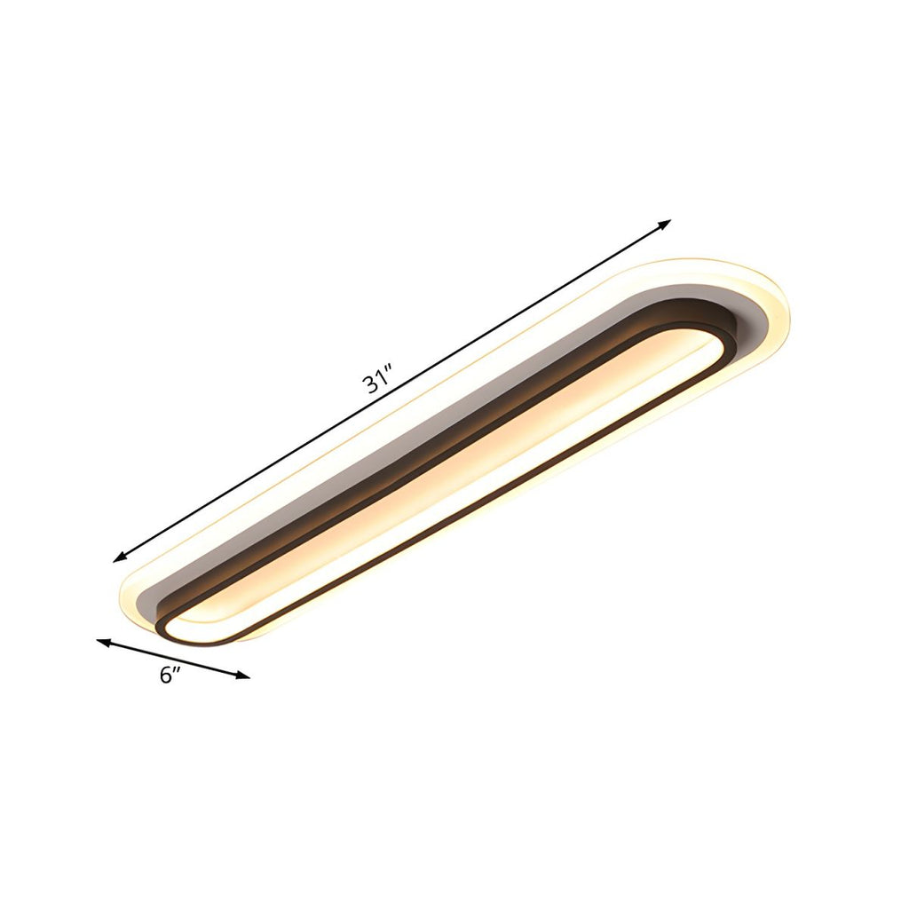 Oval Flush Light with Acrylic Glow
