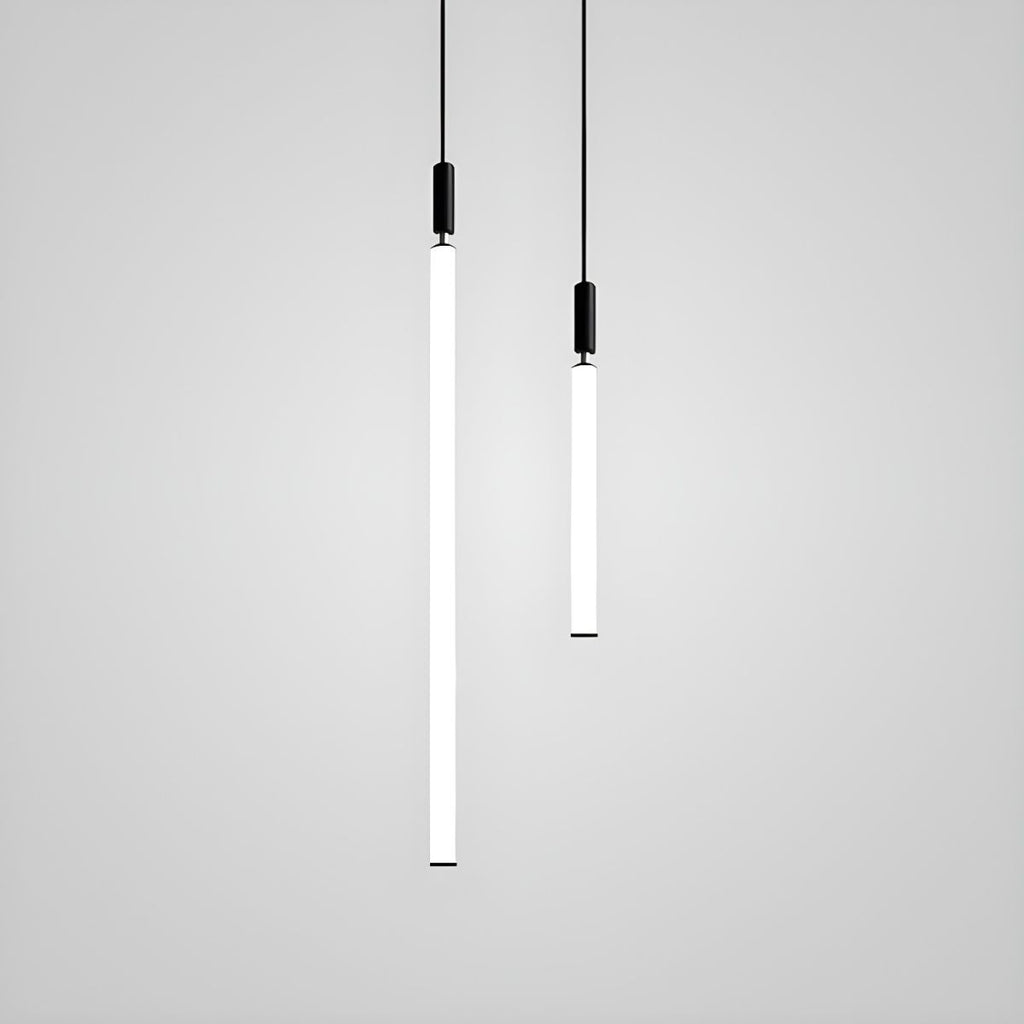 Sleek Black White Acrylic Tube Pendant