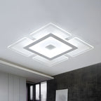 Modern Rectilinear Acrylic Flush Mount