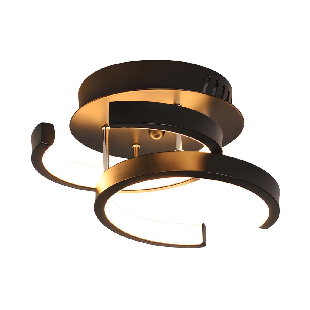 Modern Metal Semi Flush Mount Ceiling Lamp