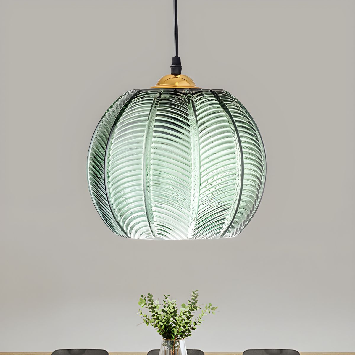 Modernist Glass Cylinder Hanging Light
