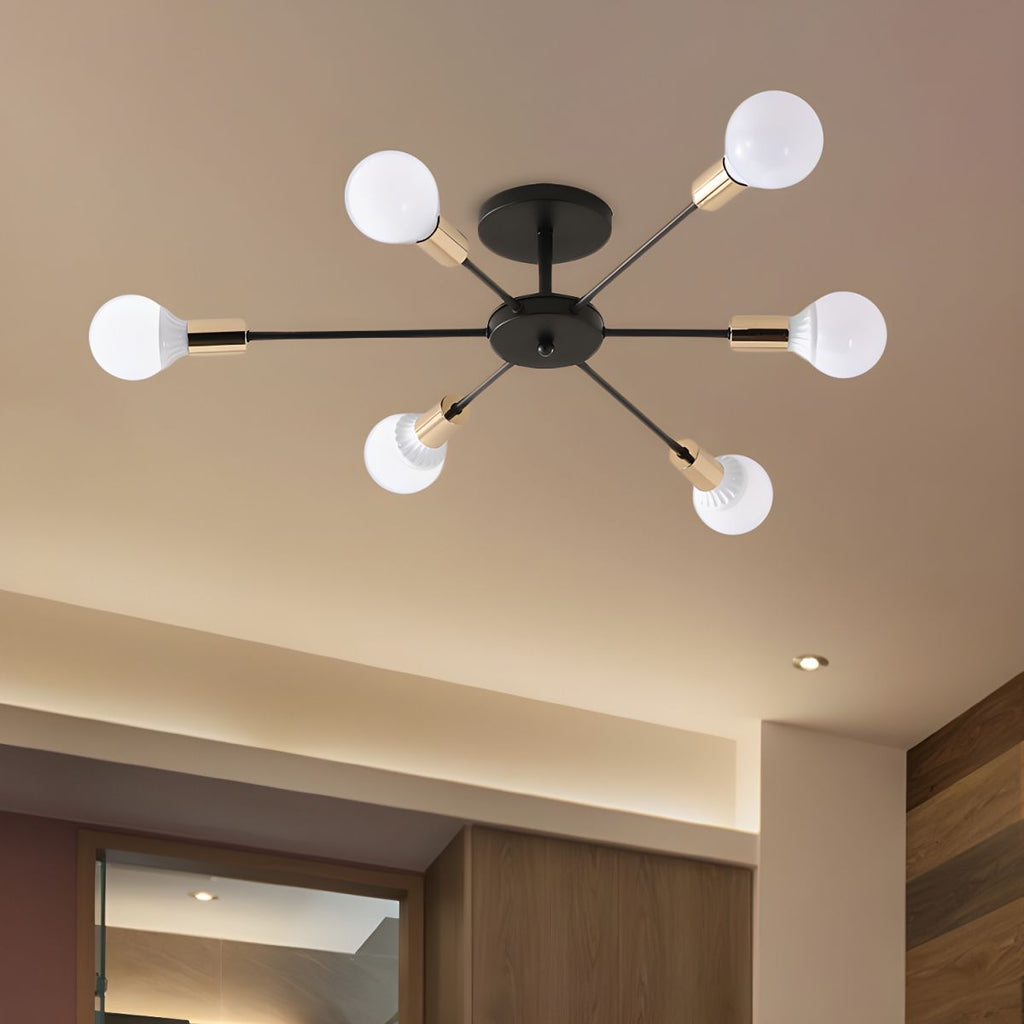Artisan Black Gold Sputnik Ceiling Light