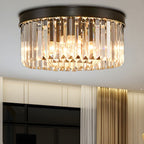 Vintage Circular Crystal Flush Mount