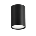Architectural Matte Black Cylinder Flush Mount