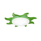 Playful Sun Halo Flush Ceiling Light