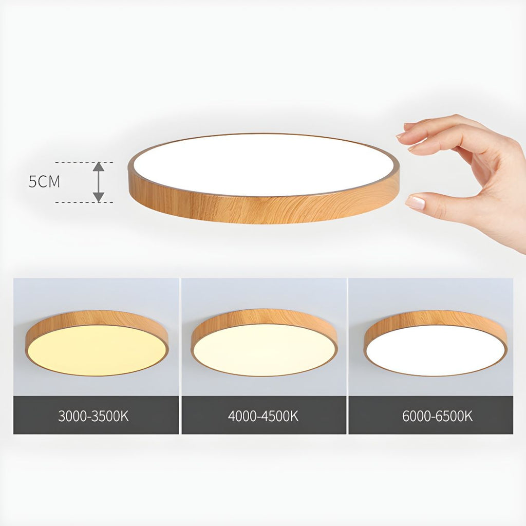 Minimalist Nordic Wood Halo Ceiling Sculpture