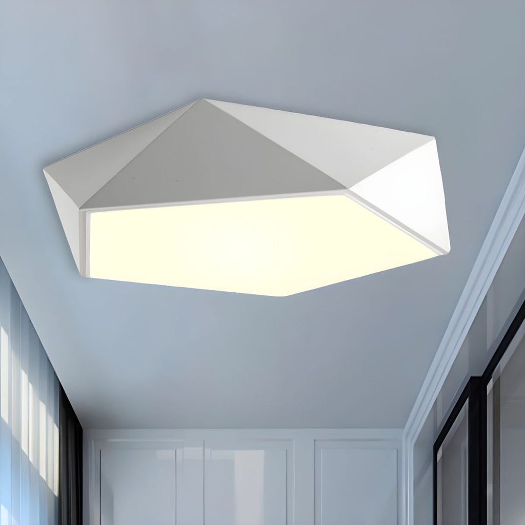 Geometric Metal Flush Mount Ceiling Fixture