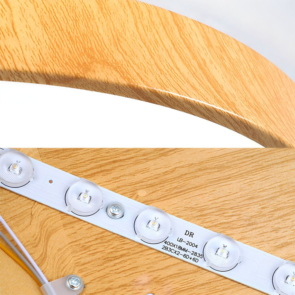 Minimalist Nordic Wood Halo Ceiling Sculpture