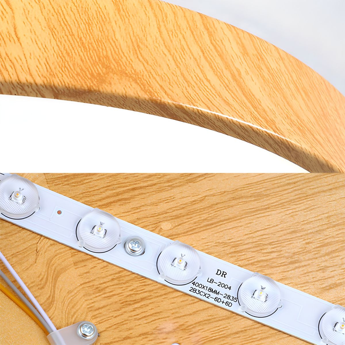 Minimalist Nordic Wood Halo Ceiling Sculpture