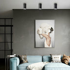 Architectural Matte Black Cylinder Flush Mount