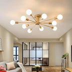 Minimalist Sputnik Halo Semi-Flush Ceiling Light