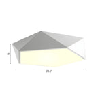 Geometric Metal Flush Mount Ceiling Fixture