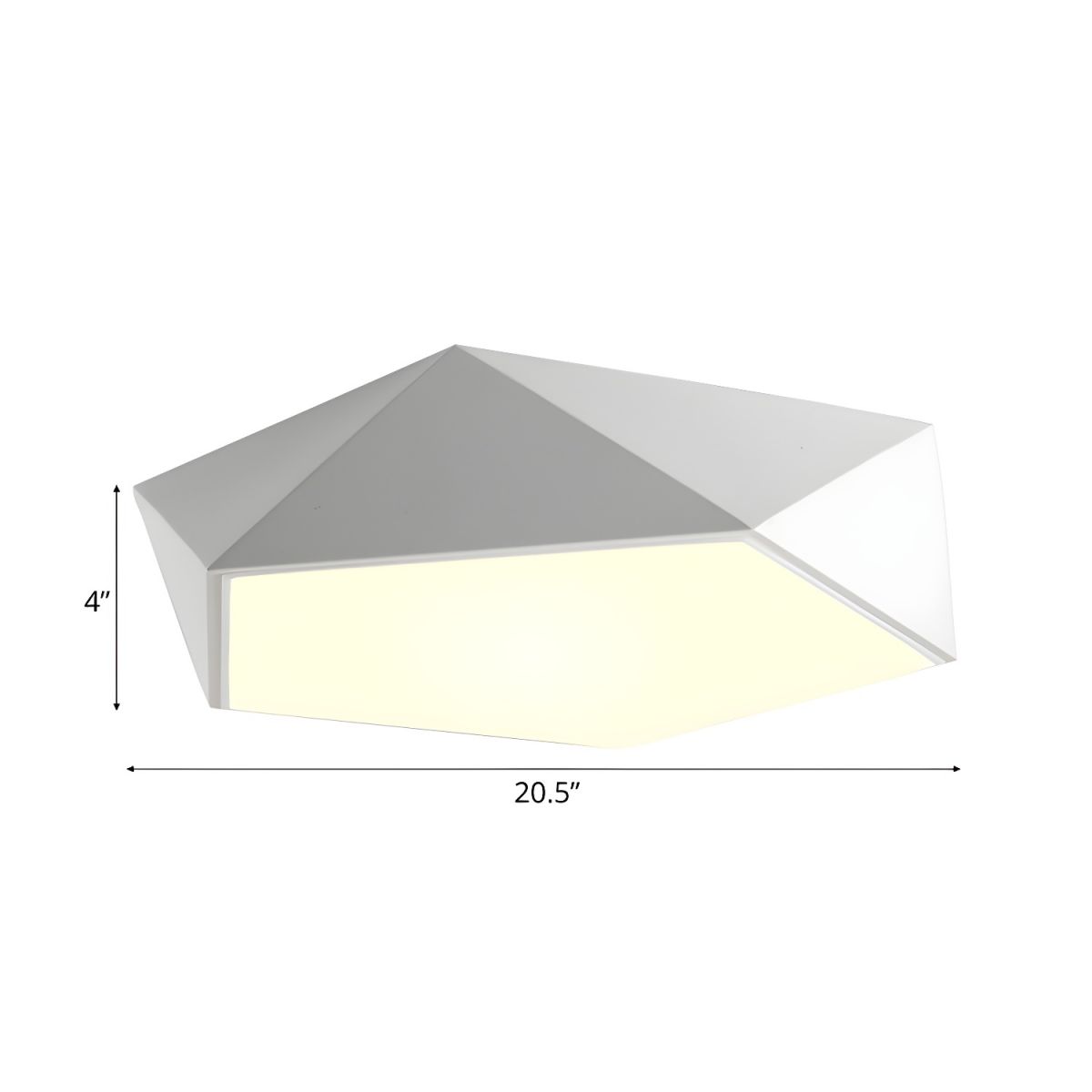 Geometric Metal Flush Mount Ceiling Fixture