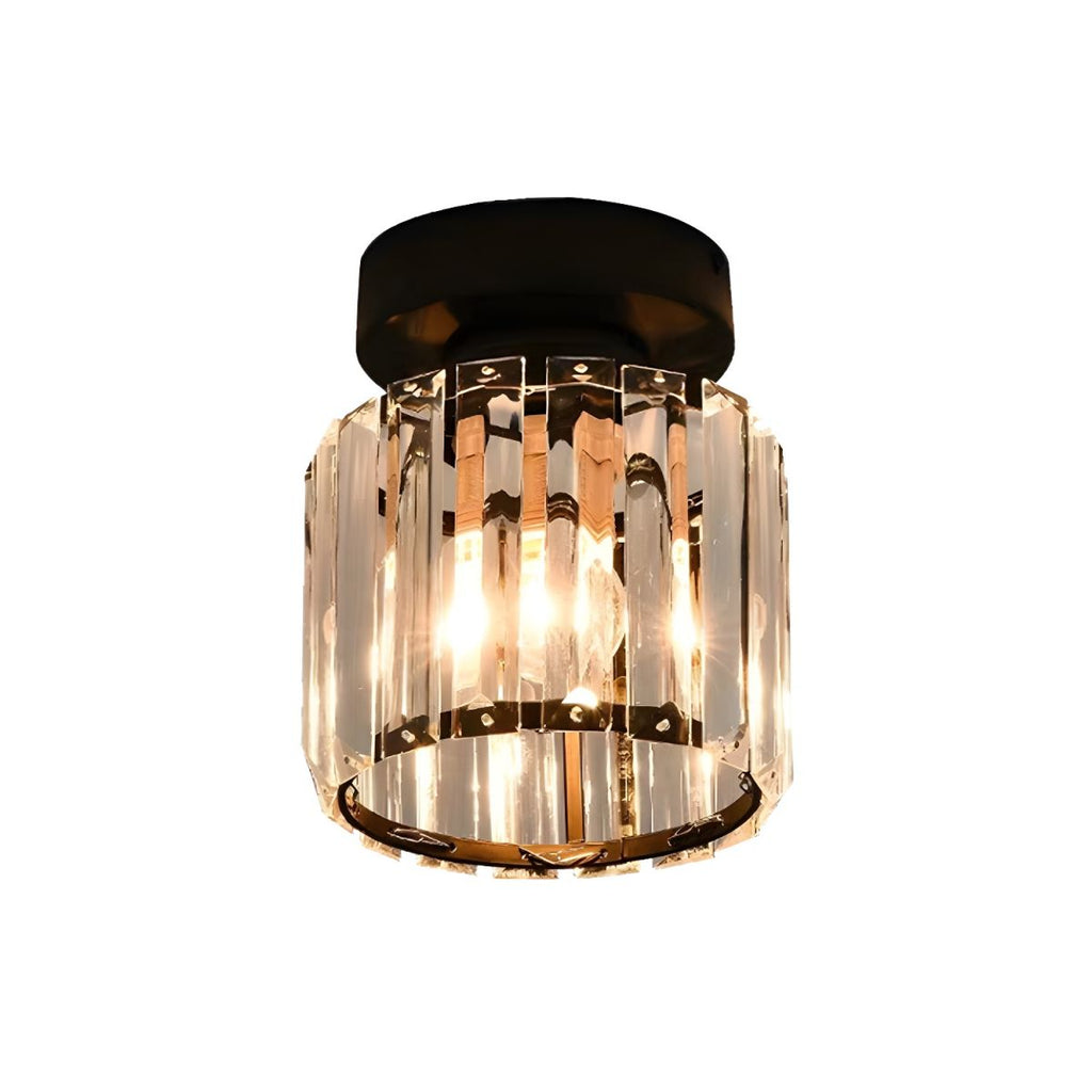 Geometric Crystal Prism Flush Mount