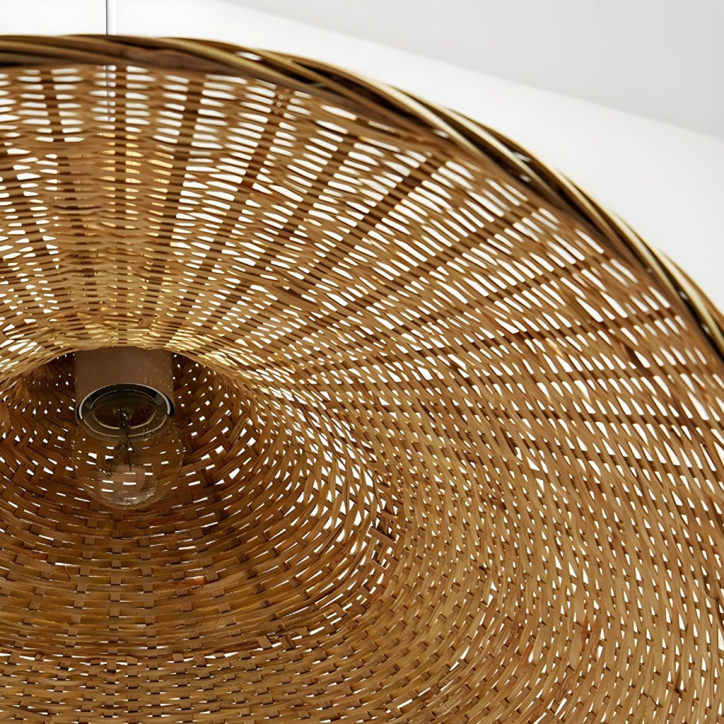 Asia Style Beige Bamboo Pendant Light