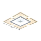 Modern Rectilinear Acrylic Flush Mount