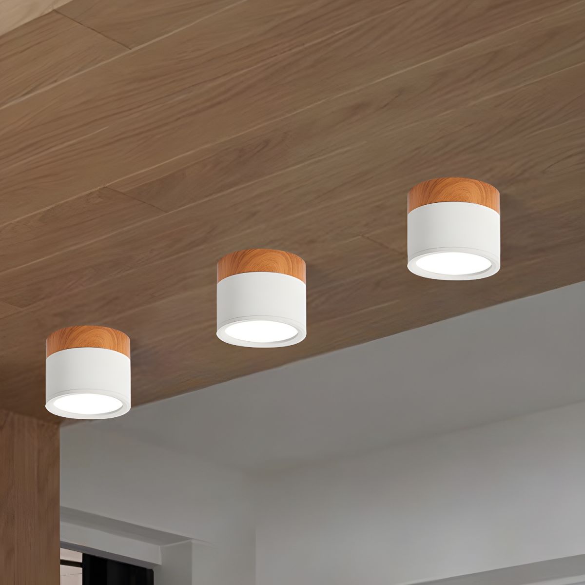 Sculpted Macaron Cylinder Ceiling Light