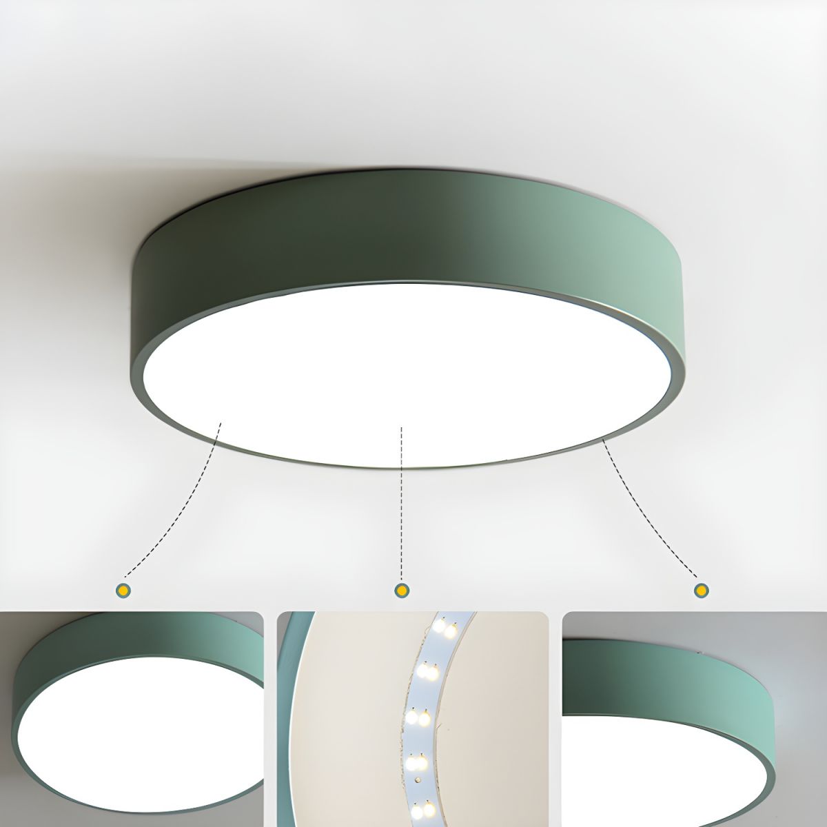 Ultra Slim Nordic Semi Flush Mount Light